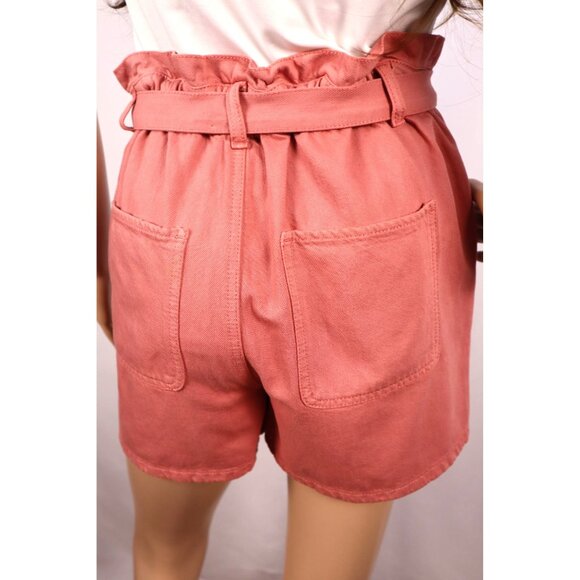 LOFT by High-Rise Paper bag‎ Waist Shorts with Belt & Button Fly Size XS - Picture 4 of 8